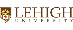 Lehigh University logo with a gold crest and stylized sun above an open book and heart.