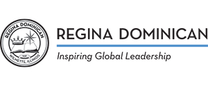Regina Dominican logo with the text "Inspiring Global Leadership" and a seal on the left.